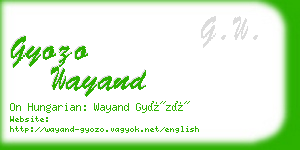 gyozo wayand business card